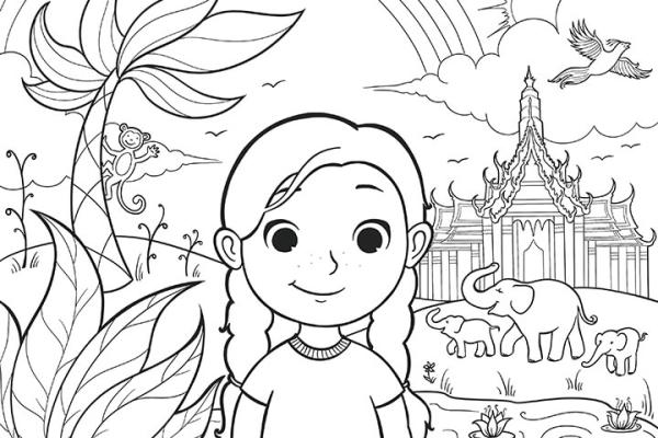 Coloring Page | Free Download from Bodhi Sees the World: Thailand