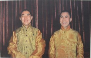 Tibetan Buddhism, The Tenth Panchen Lama and the Fourteenth Dalai Lama circa 1954 or 1955 in China