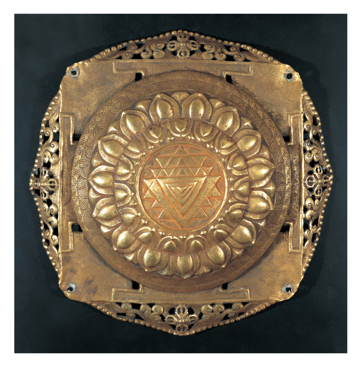 A bronze metalwork mandala